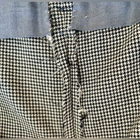 1970s Houndstooth Wool Trousers: Vintage High Waist Pants W36 L28 - Picture 12 of 16
